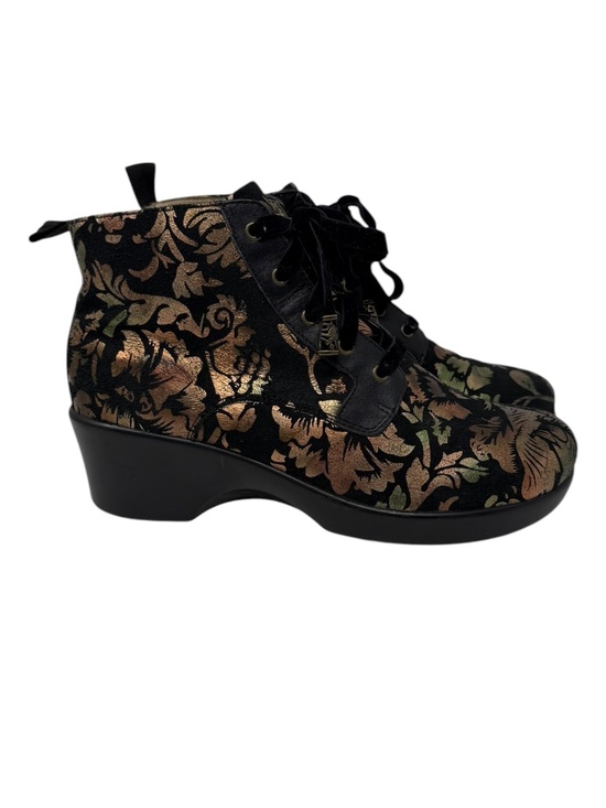 Alegria Shoes - Alegria Eliza Regal Copper Floral Ankle Boots
